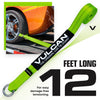VULCAN Exotic Car Rim Tie Down Set with Flush Mount Pan Fittings - 2 Inch x 144 Inch - 4 Straps - High-Viz - 3,300 Pound Safe Working Load