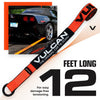 VULCAN Exotic Car Rim Tie Down Set with Flush Mount Pan Fittings - 2 Inch x 144 Inch - 4 Straps - PROSeries - 3,300 Pound Safe Working Load