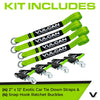 VULCAN Exotic Car Rim Tie Down Set