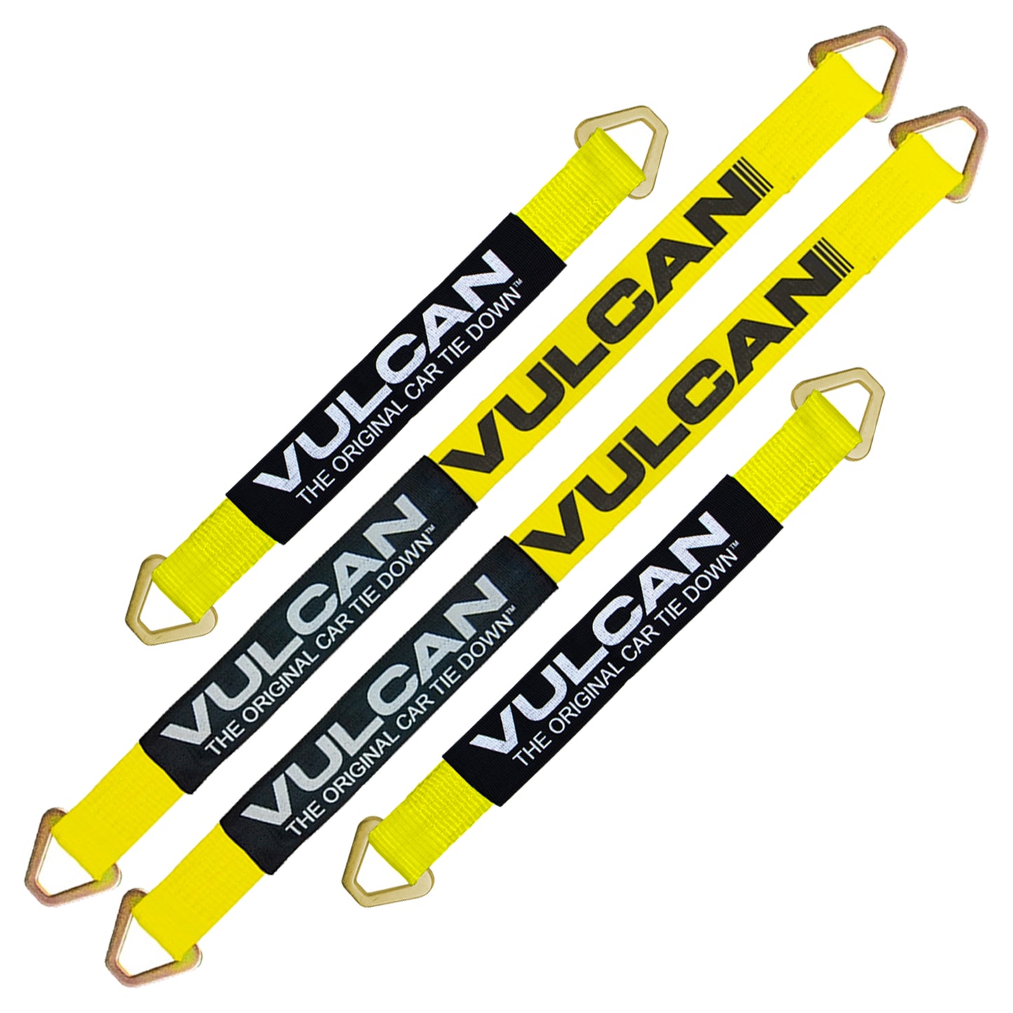 VULCAN Complete Axle Tie Down System - 2 Inch - Classic Yellow Series