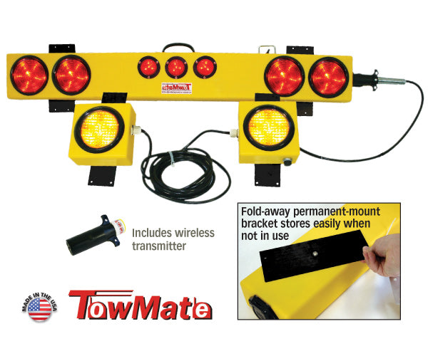 Mobile Wireless Light Bar with External Flashers