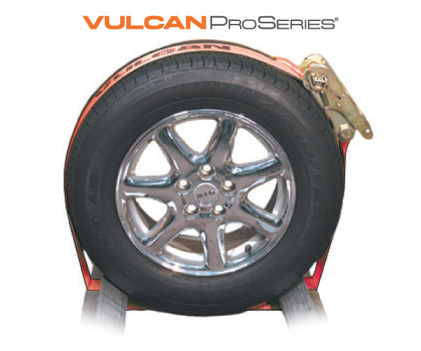 VULCAN Wheel Dolly Wrap with Ratchet - 3 Inch x 156 Inch - PROSeries - 5,000 Pound Safe Working Load