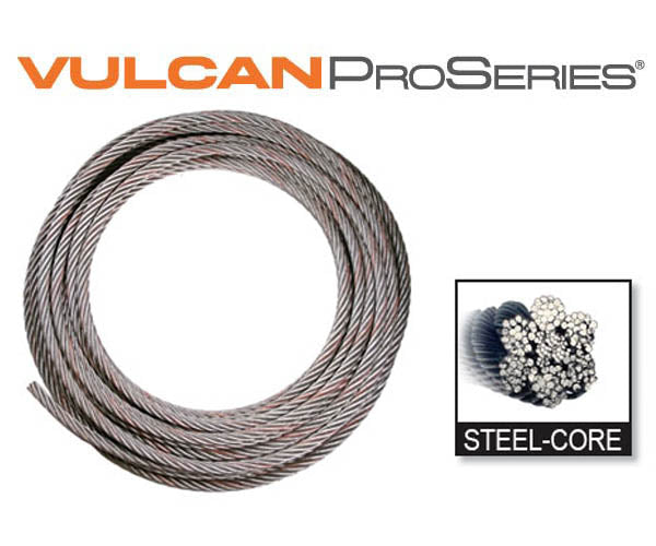 VULCAN Steel-Core Plain End Winch Cable - 3/8 Inch x 100 Foot - PROSeries