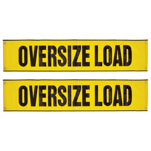 VULCAN Oversize Load Banner with Grommets - 2 Pack - Mesh - 18 Inch x 84 Inch