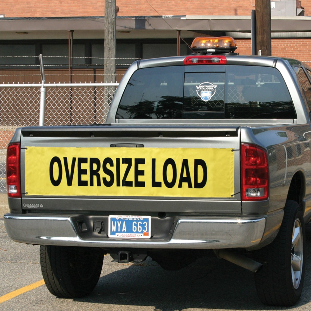 VULCAN Oversized Load Banner For Escort Vehicles - Solid - 2 Pack - 12 Inch x 60 Inch