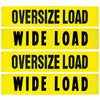 VULCAN Wide Load/Oversize Load Banner with Heavy Duty Brass Banner Grommets - Reversible - 18 Inch x 84 Inch - 4 Pack