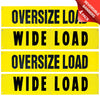 VULCAN Wide Load/Oversize Load Banner with Heavy Duty Brass Banner Grommets - Reversible - 18 Inch x 84 Inch - 4 Pack