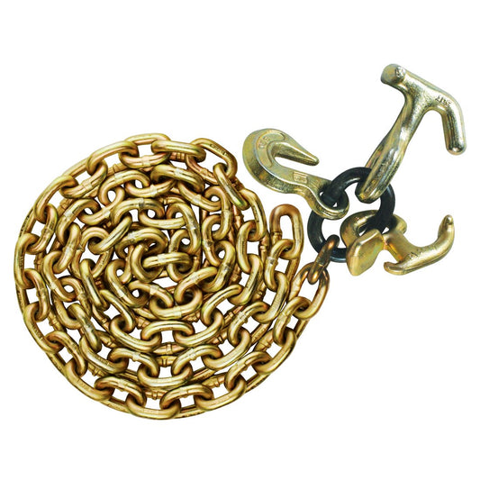 VULCAN Auto Hauling Chains with Grab Hook, R-Hook and Twisted T/J Combination Hook - Grade 70