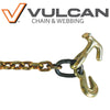 VULCAN Auto Hauling Chain - Grab and Twisted T/J Combo Hook - Grade 70 - 5/16 Inch x 72 Inch - 4,700 Pound Safe Working Load