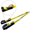 VULCAN Web Bridle with Latching Axle Strap Ends - 48 Inch - Classic Yellow - 3,300 Pound Safe Working Load