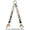 VULCAN Web Bridle with Universal RTJ Frame Hook Clusters - Standard Length 40 Inch - Silver Series - 4,700 Pound Safe Working Load