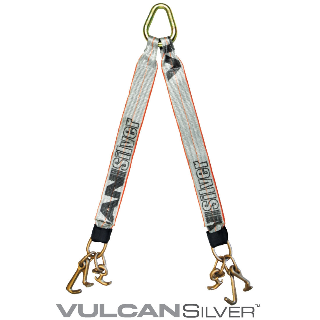 VULCAN Web Bridle with Universal RTJ Frame Hook Clusters - Standard Length 80 Inch - Silver Series- 4,700 Pound Safe Working Load