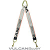 VULCAN Web Bridle with Forged 4 Inch J Hooks - 40 Inch - Silver Series - 4,700 Pound Safe Working Load