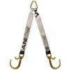 VULCAN Web Bridle with Forged 8 Inch J Hooks and Alloy T Hooks - 47 Inch - Silver Series - 4,700 Pound Safe Working Load