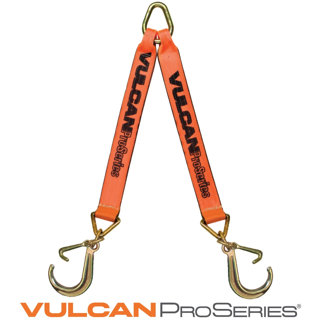 VULCAN Web Bridle with Forged 8 Inch J Hooks and Forged 4 Inch J Hooks - 47 Inch - PROSeries - 4,700 Pound Safe Working Load