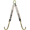 VULCAN Web Bridle with Forged 15 Inch J Hooks - 54 Inch - Silver Series - 4,700 Pound Safe Working Load