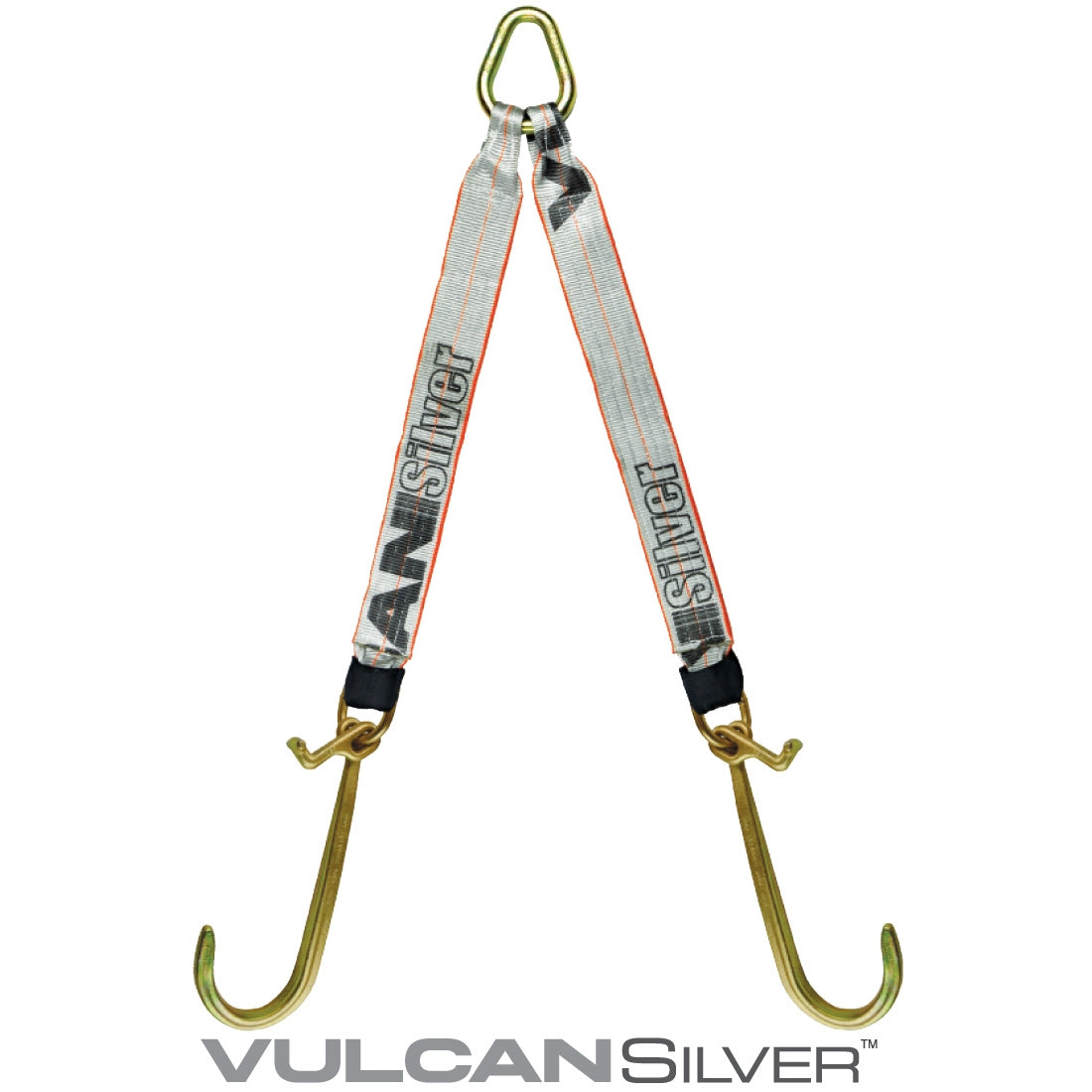 VULCAN Web Bridle with Forged Long J and T Hooks - 54 Inch - Silver Series - 4,700 Pound Safe Working Load