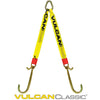 VULCAN Web Bridle with Forged Long J and T Hooks - 54 Inch - Classic Yellow - 4,700 Pound Safe Working Load