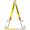 VULCAN Web Bridle with Forged 15 Inch J Hooks and Forged 4 Inch J Hooks - Classic Yellow - 4,700 Pound Safe Working Load