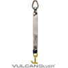 VULCAN Single Leg Web Strap with Forged T/J Combination Hook - 47 Inch - Silver Series - 4,700 Pound Safe Working Load