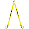 VULCAN Web Bridle with Forged 8 Inch J Hooks - 47 Inch - Classic Yellow - 4,700 Pound Safe Working Load