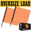 VULCAN Flags and Oversize Load Sign Kit - Includes 1 Aluminum Oversize Load Sign and 2 Heavy-Duty Spring Warning Flags