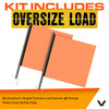 VULCAN Flags and Oversize Load Sign Kit - Includes 1 Aluminum Oversize Load Sign and 2 Heavy-Duty Spring Warning Flags