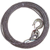 VULCAN Winch Cable with Swivel Hook - Fiber Core - 3/8 Inch x 75 Foot - 12,000 Lbs. Minimum Breaking Strength