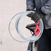 VULCAN Winch Cable - Self-Locking Swivel Hook - Galvanized Steel Core - 3/8 Inch x 75 Foot - 14,000 Lbs. Minimum Breaking Strength