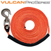 VULCAN Dyneema Synthetic Rope Winch Line - Swivel Hook - 3/8 Inch x 150 Foot - Orange - 16,400 Pound MBS - 4,100 Pound Safe Working Load