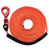 VULCAN Dyneema Synthetic Rope Winch Line - Locking Swivel Hook - 3/8 Inch x 50 Foot - Orange - 16,400 Pound MBS - 4,100 Pound Safe Working Load