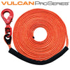 VULCAN Dyneema Synthetic Rope Winch Line - Locking Swivel Hook - 3/8 Inch x 35 Foot - Orange - 16,400 Pound MBS - 4,100 Pound Safe Working Load