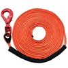 VULCAN Dyneema Synthetic Rope Winch Line - Locking Swivel Hook - 3/8 Inch x 150 Foot - Orange - 16,400 Pound MBS - 4,100 Pound Safe Working Load