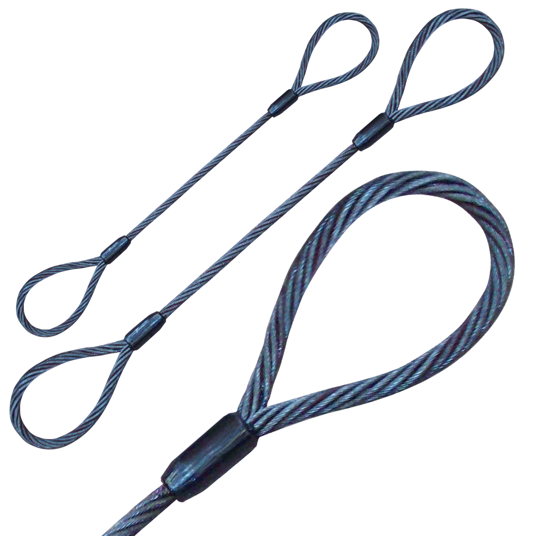 Wire Rope Sling - 3/8 Inch x 12 Foot - 2800 Pounds 2200 Pounds 5800 Pounds