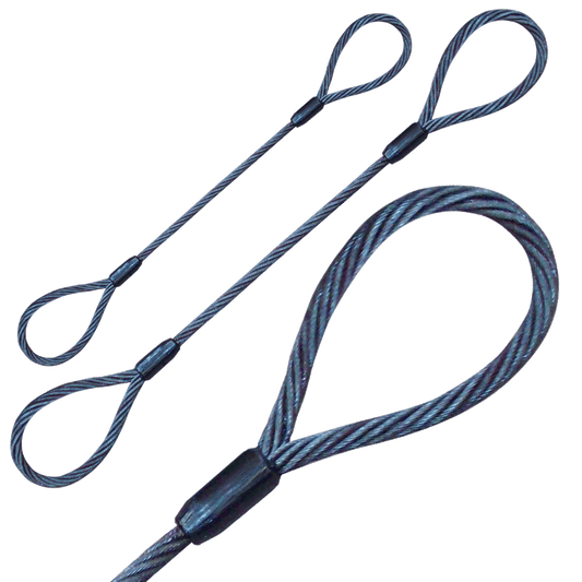 Wire Rope Sling - 3/4 Inch x 6 Foot - 11200 Pounds 8200 Pounds 22000 Pounds