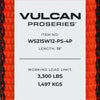 VULCAN Winch Strap with Heavy Wire Hook - 2 Inch x 15 Foot - 4 Pack - PROSeries - 3,300 Pound Safe Working Load
