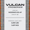 VULCAN Winch Strap with Heavy Wire Hook - 2 Inch x 15 Foot - 4 Pack - Silver Series - 3,300 Pound Safe Working Load