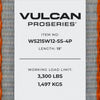 VULCAN Winch Strap with Heavy Wire Hook - 2 Inch x 15 Foot - 4 Pack - Silver Series - 3,300 Pound Safe Working Load
