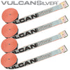VULCAN Winch Strap with Flat Hook - 2 Inch x 27 Foot - 4 Pack - Silver Series - 3,300 Pound Safe Working Load