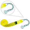 VULCAN Winch Strap with Chain Anchor - 3 Inch - Classic Yellow - 5,000 Pound Safe Working Load