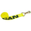 VULCAN Winch Strap with Grab Hook - 3 Inch - Classic Yellow - 5,000 Pound Safe Working Load
