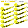 VULCAN Winch Strap with Flat Hook - 3 Inch x 30 Foot - 10 Pack - Classic Yellow - 5,000 Pound Safe Working Load