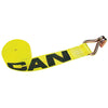 VULCAN Winch Strap with Wire Hook - Classic Yellow - 3 Inch x 30 Foot - 5,000 Pound Safe Working Load