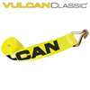 VULCAN Winch Strap with Wire Hook - 4 Inch x 27 Foot - Classic Yellow - 5,000 Pound Safe Working Load