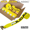 VULCAN Winch Strap with Flat Hook - 4 Inch x 30 Foot - 10 Pack - 5,000 Pound Safe Working Load