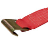 VULCAN Winch Strap with Flat Hook - 4 Inch x 30 Foot - Classic Red - 5,000 Pound Safe Working Load