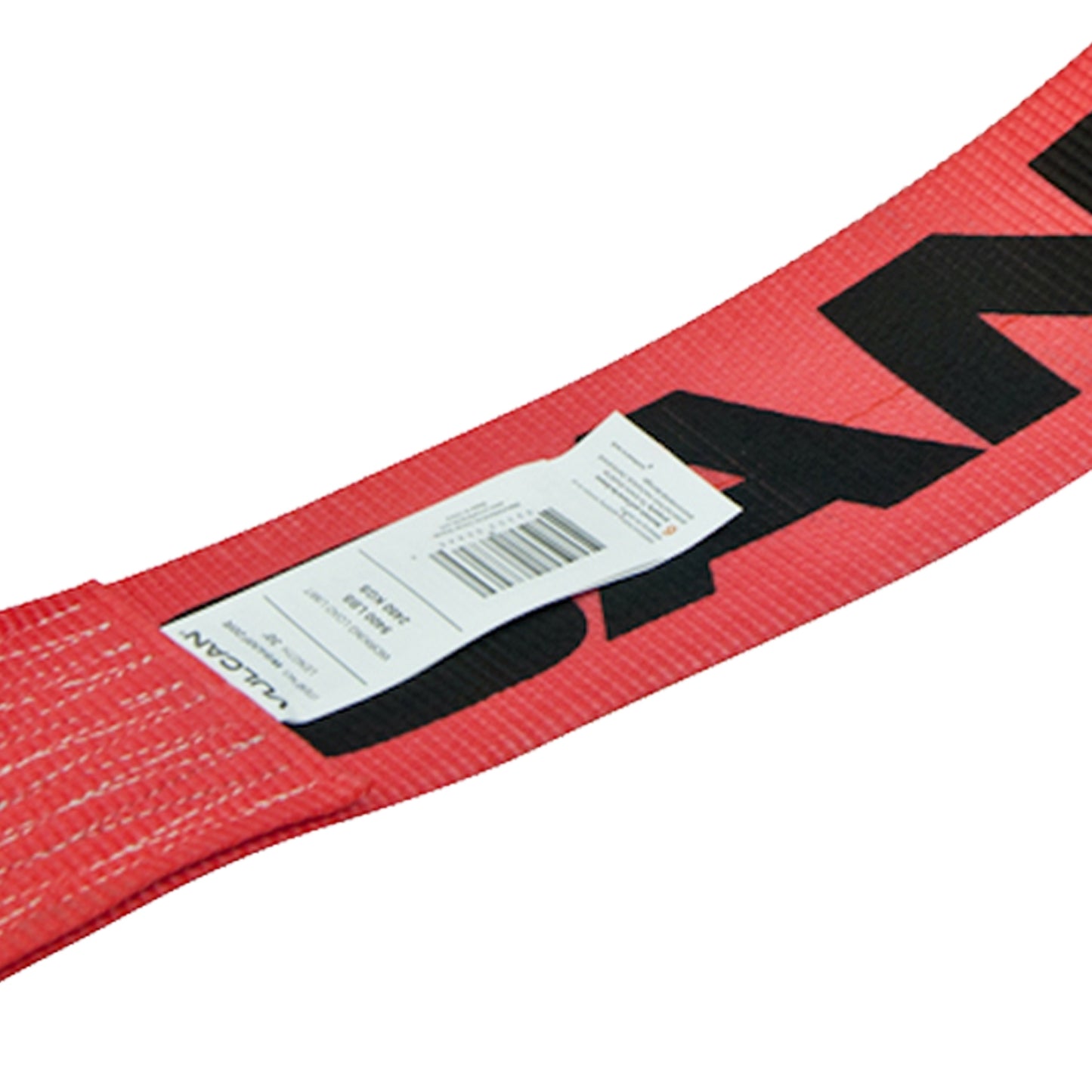 VULCAN Winch Strap with Flat Hook - 4 Inch x 30 Foot - Classic Red - 5,000 Pound Safe Working Load