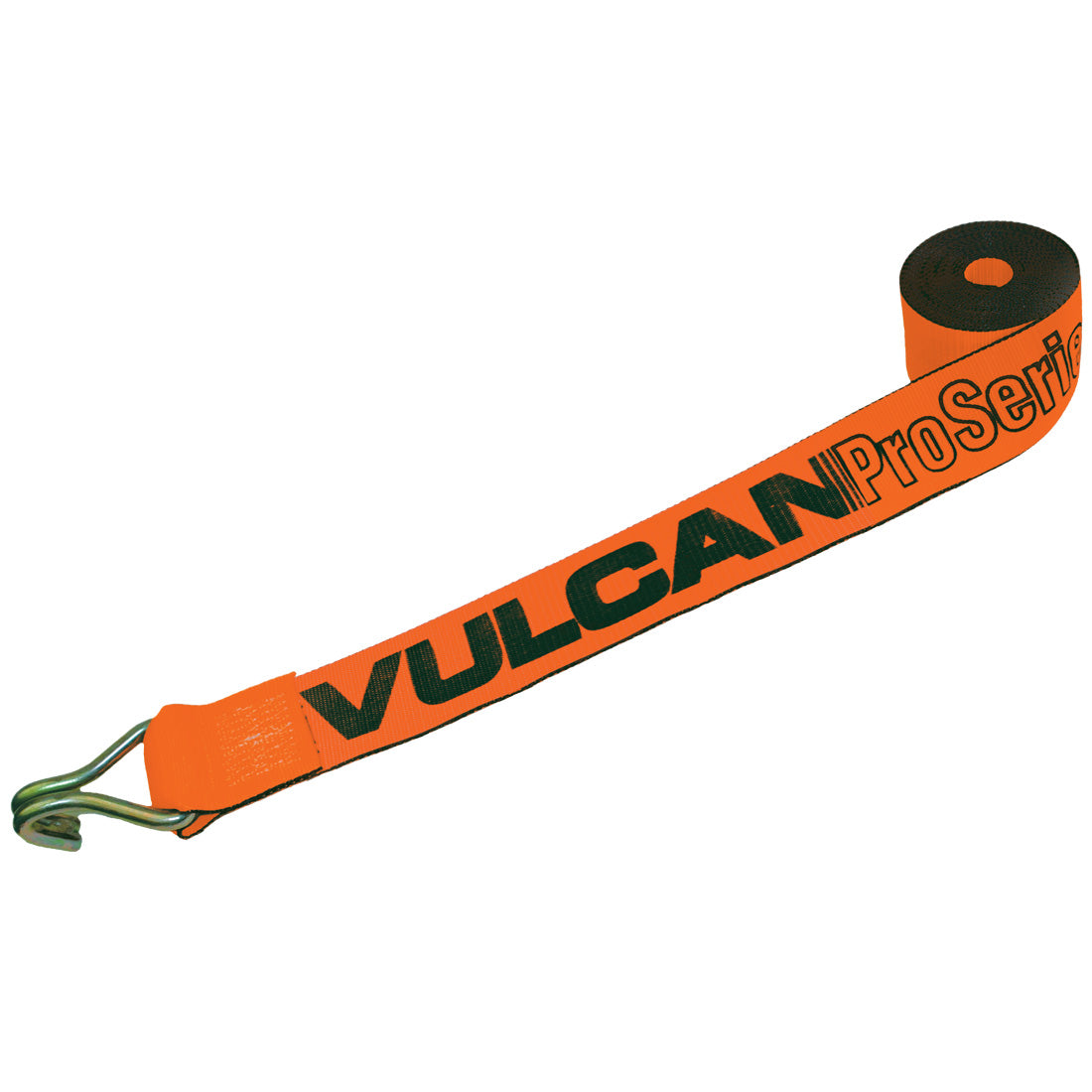 VULCAN Winch Strap with Wire Hook - 4 Inch x 30 Foot -  PROSeries - 6,600 Pound Safe Working Load