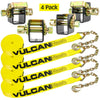 VULCAN Lashing Winch and Chain Anchor Winch Strap Kit - 2 Inch - 3,300 Pound Safe Working Load