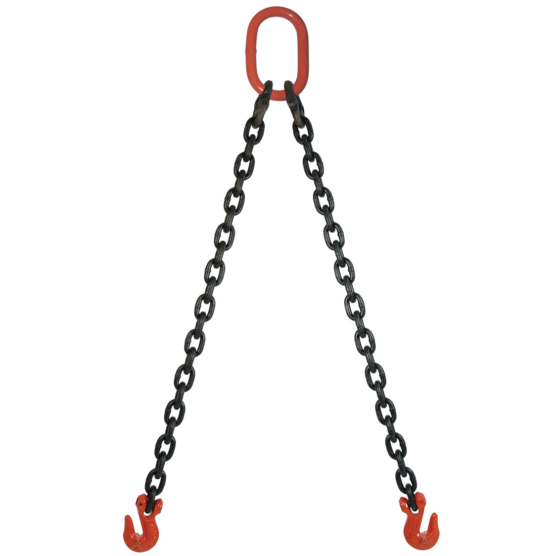 VULCAN Double Leg Mechanical Lifting Sling with Grab Hooks - 1/2 Inch - Grade 80 - 5 Feet